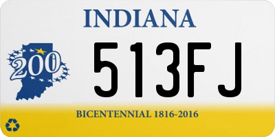 IN license plate 513FJ