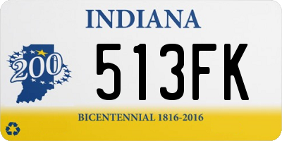 IN license plate 513FK