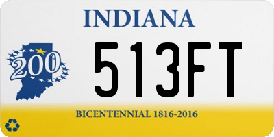 IN license plate 513FT