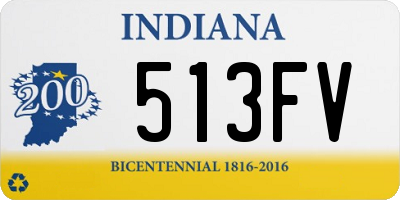 IN license plate 513FV