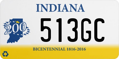 IN license plate 513GC