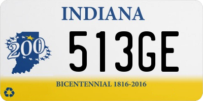 IN license plate 513GE