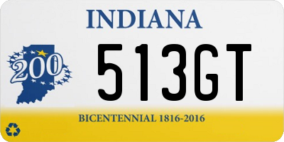 IN license plate 513GT