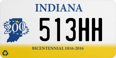 IN license plate 513HH