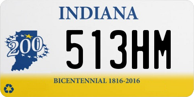 IN license plate 513HM