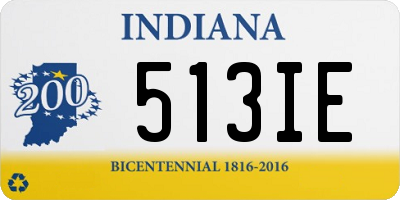 IN license plate 513IE