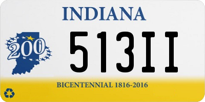 IN license plate 513II