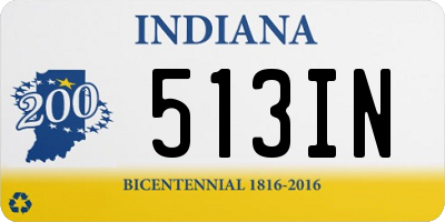 IN license plate 513IN