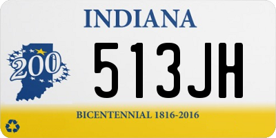 IN license plate 513JH