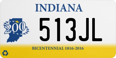 IN license plate 513JL