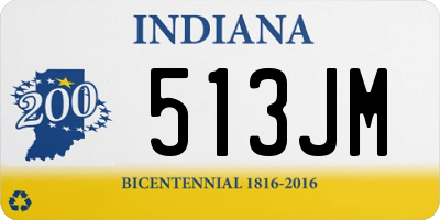 IN license plate 513JM