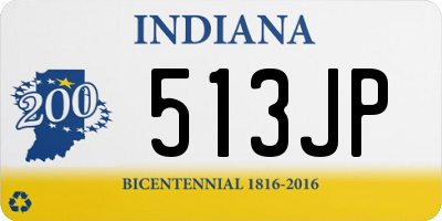 IN license plate 513JP