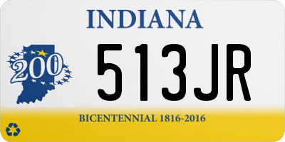 IN license plate 513JR