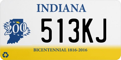 IN license plate 513KJ