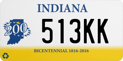 IN license plate 513KK