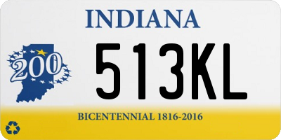 IN license plate 513KL