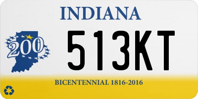 IN license plate 513KT