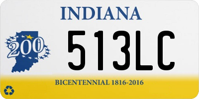 IN license plate 513LC