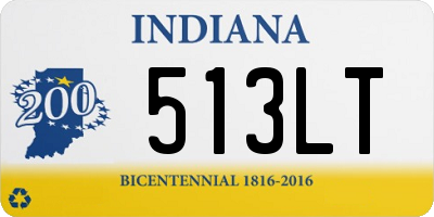 IN license plate 513LT