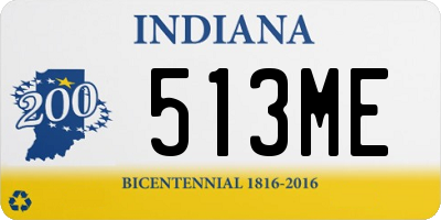 IN license plate 513ME