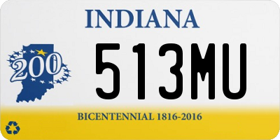 IN license plate 513MU