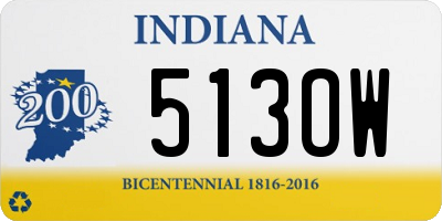 IN license plate 513OW