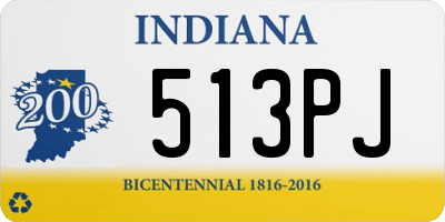 IN license plate 513PJ