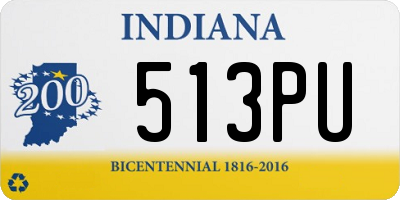 IN license plate 513PU