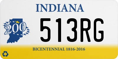 IN license plate 513RG