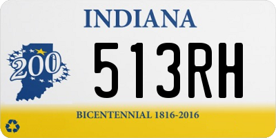 IN license plate 513RH