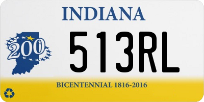 IN license plate 513RL