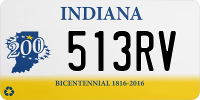 IN license plate 513RV