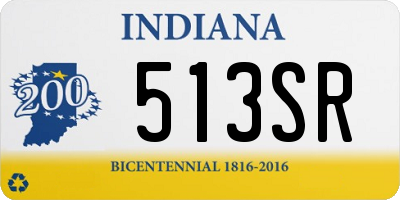 IN license plate 513SR