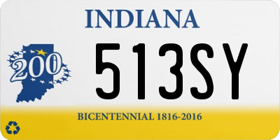 IN license plate 513SY