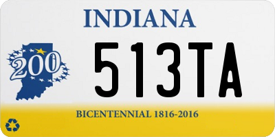 IN license plate 513TA