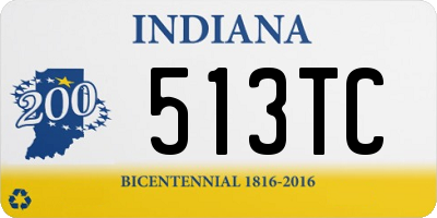 IN license plate 513TC