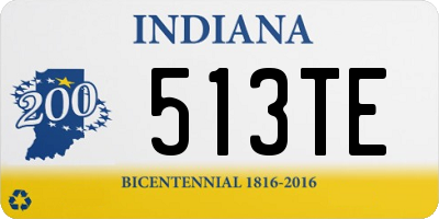 IN license plate 513TE