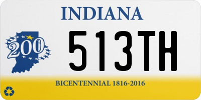 IN license plate 513TH