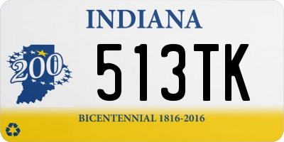 IN license plate 513TK