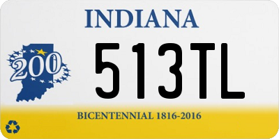 IN license plate 513TL