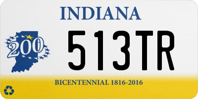 IN license plate 513TR