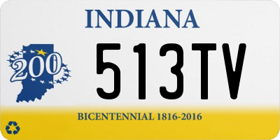 IN license plate 513TV