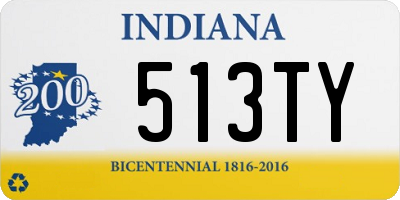 IN license plate 513TY