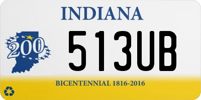 IN license plate 513UB