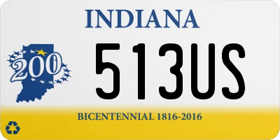 IN license plate 513US