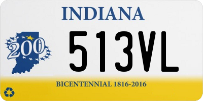 IN license plate 513VL