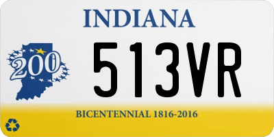 IN license plate 513VR