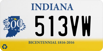 IN license plate 513VW