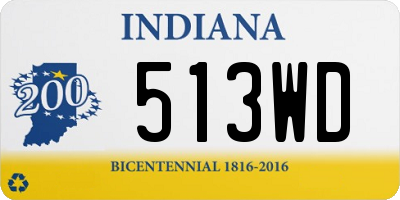 IN license plate 513WD