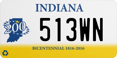 IN license plate 513WN